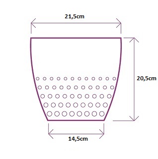 Obal na květináč PERLA plast 21cm zelená-0