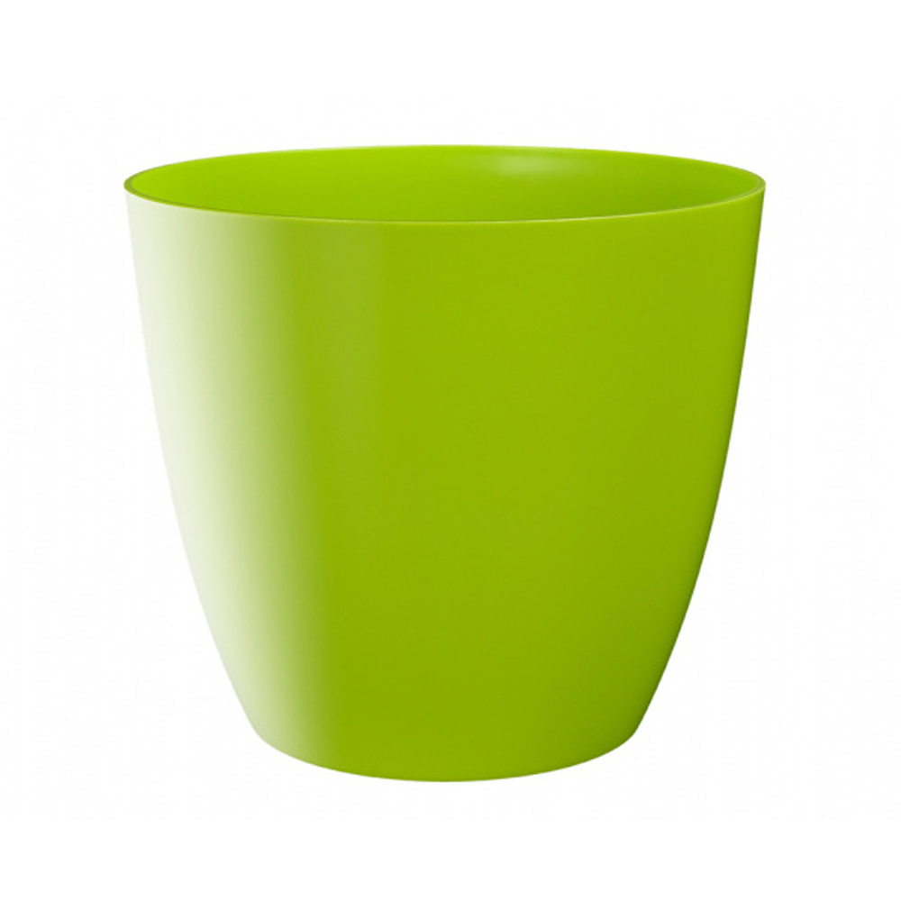 Plastové obaly - Obal na květináč plastový lesklý ELLA sv.zelený 9cm