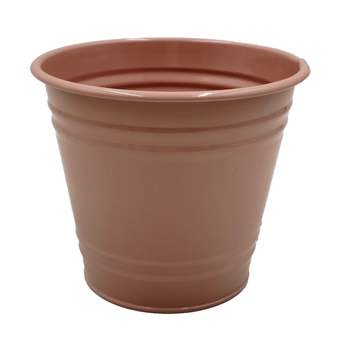 Vánoční obaly a květináče - Obal na květináč plechový meruňkový 15cm