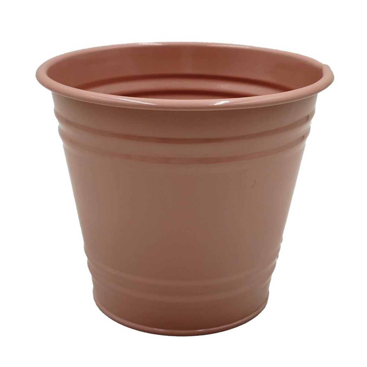 Vánoční obaly a květináče - Obal na květináč plechový meruňkový 20cm