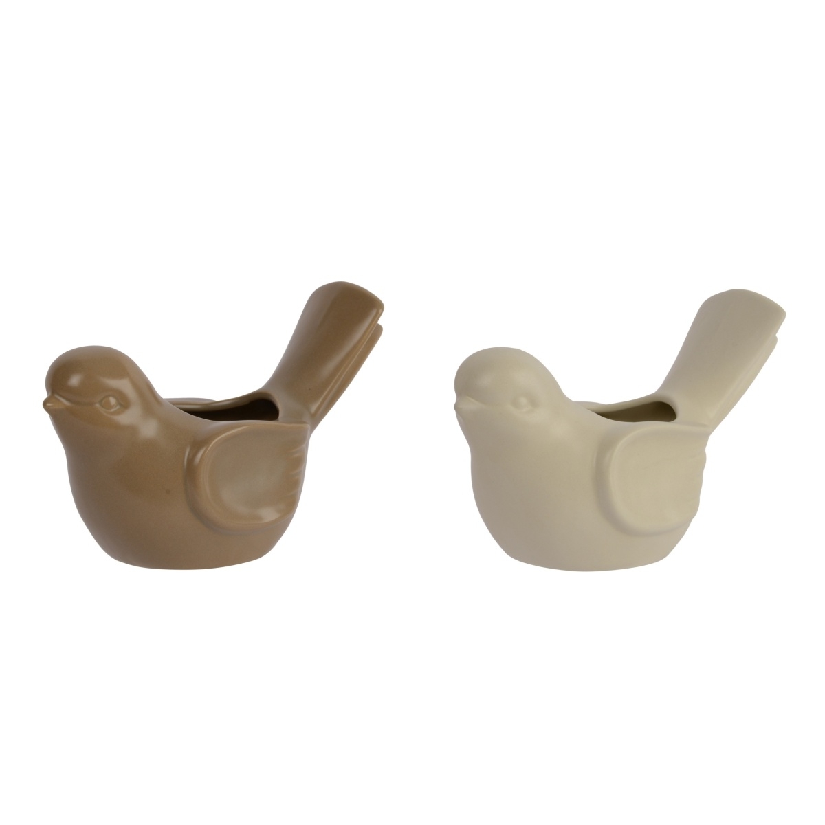 Keramické obaly - Obal na květináč porcelánový ptáček mix 11,5x19cm