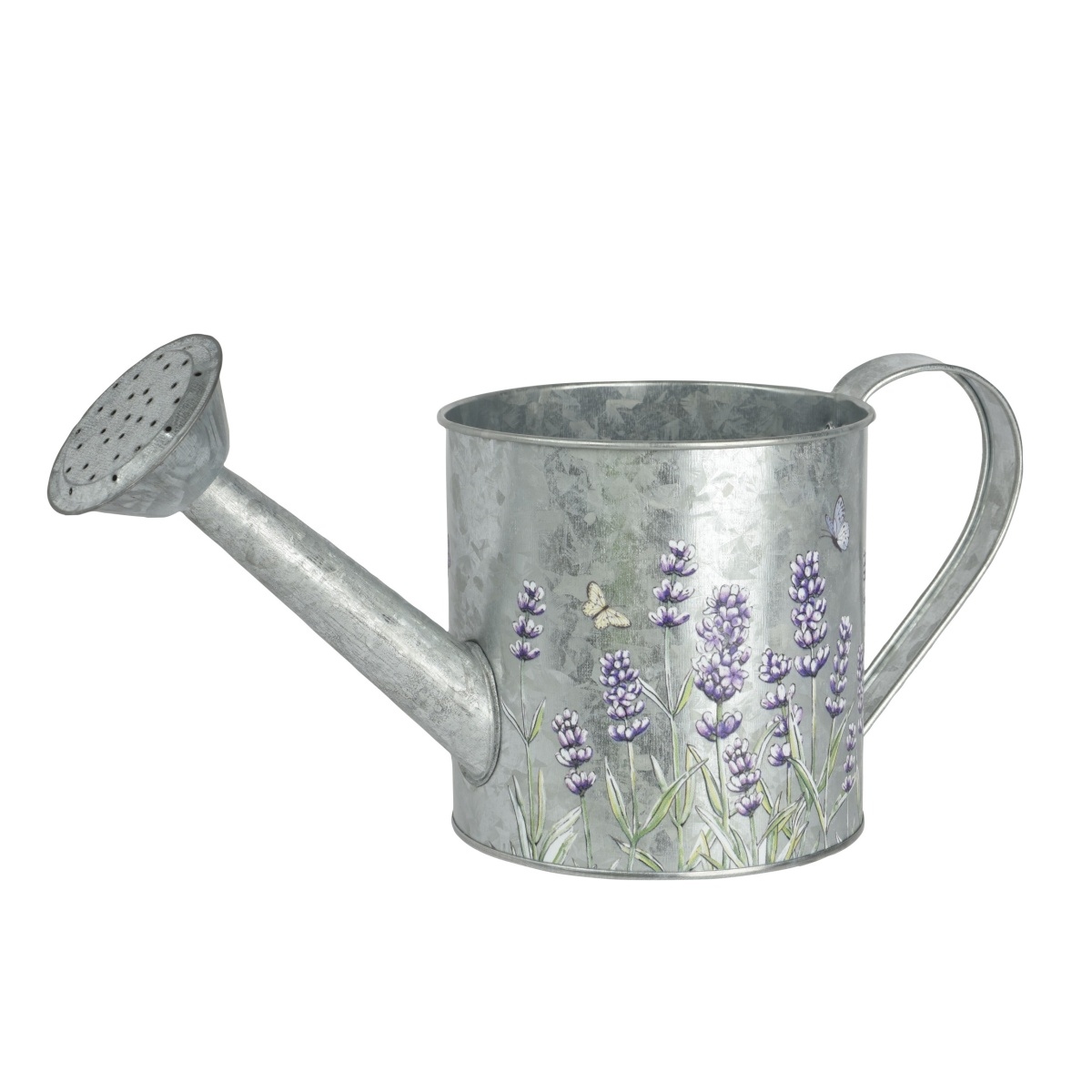 Kovové a plechové obaly - Obal na květináč pozinková konvička s levandulí 12cm