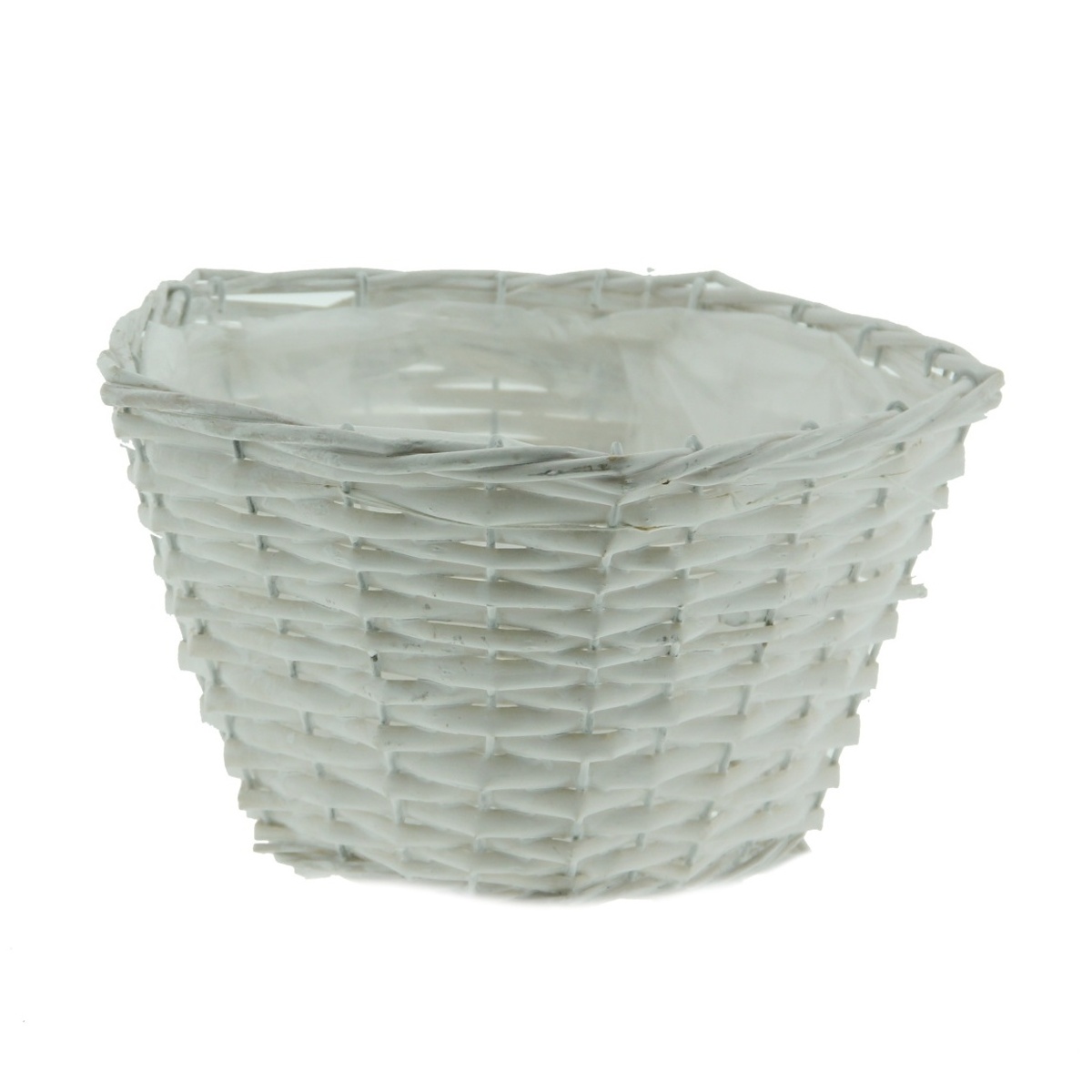 Proutěné a dřevěné obaly - Obal na květináč proutěná hvězda s igelitem bílá 22cm