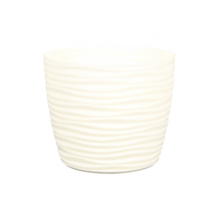 Plastové obaly - Obal na květináč SAHARA PETIT plast béžová 17cm
