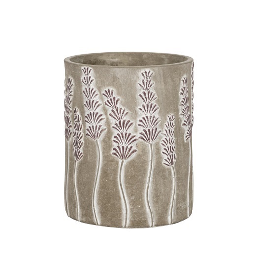 Keramické obaly - Obal na květináč SAULT 1-01WP keramický dekor květ 13,8cm