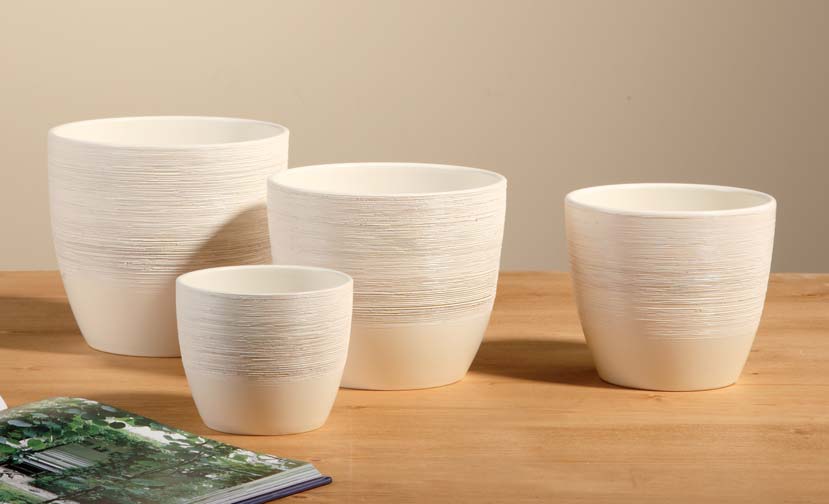 Keramické obaly - Obal na květináč Scheurich VANILLA CREAM 950 keramický 11cm