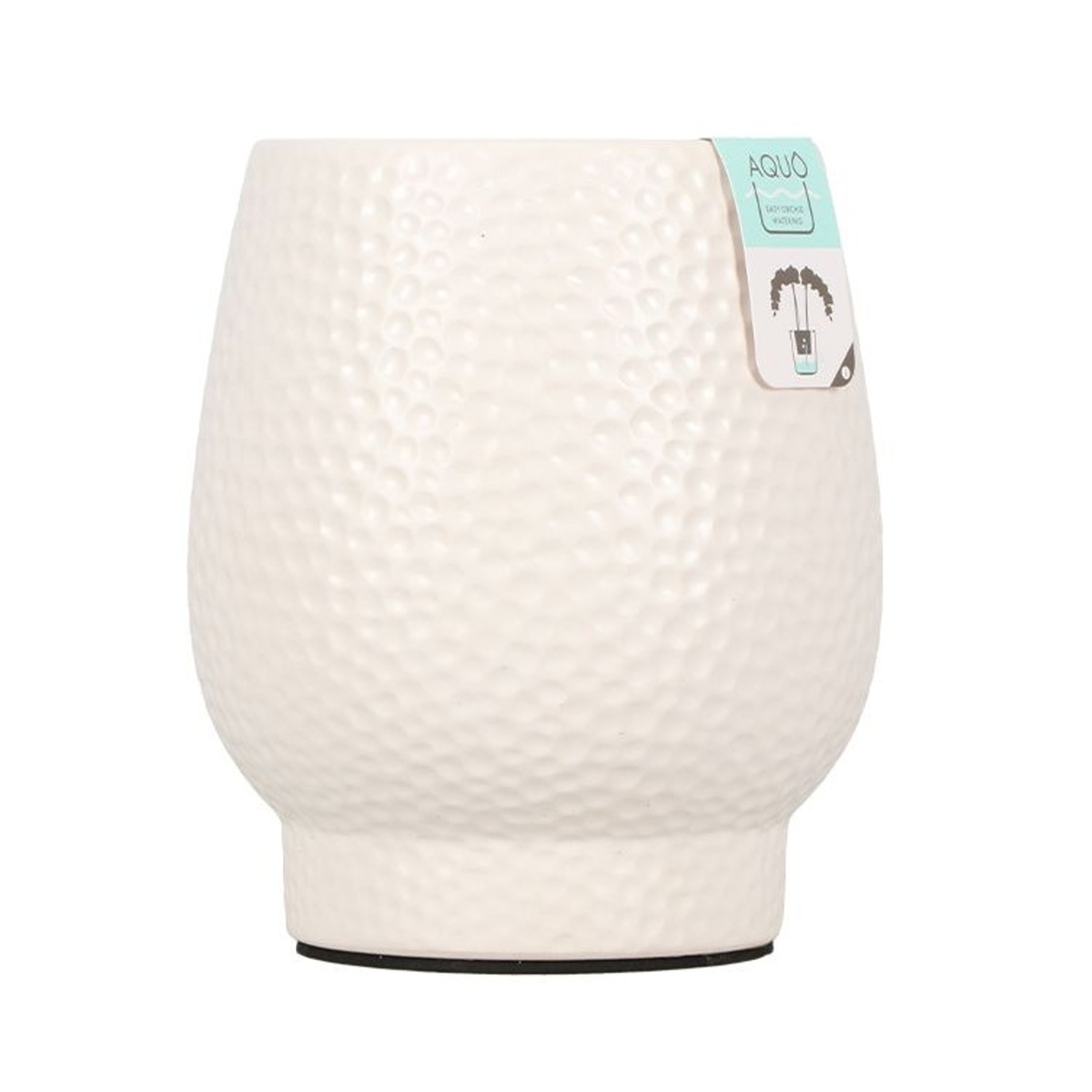 Keramické obaly - Obal orchidejový keramický Optiflor AQUO ABRUZZO bílý 12cm