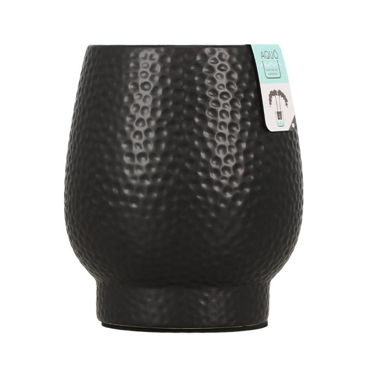 Keramické obaly - Obal orchidejový keramický Optiflor AQUO ABRUZZO černý 12cm