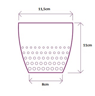 Obal PERLA plast 11cm fialová-0