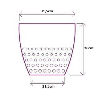 Plastové obaly - Obal PERLA plast 30cm perleťová