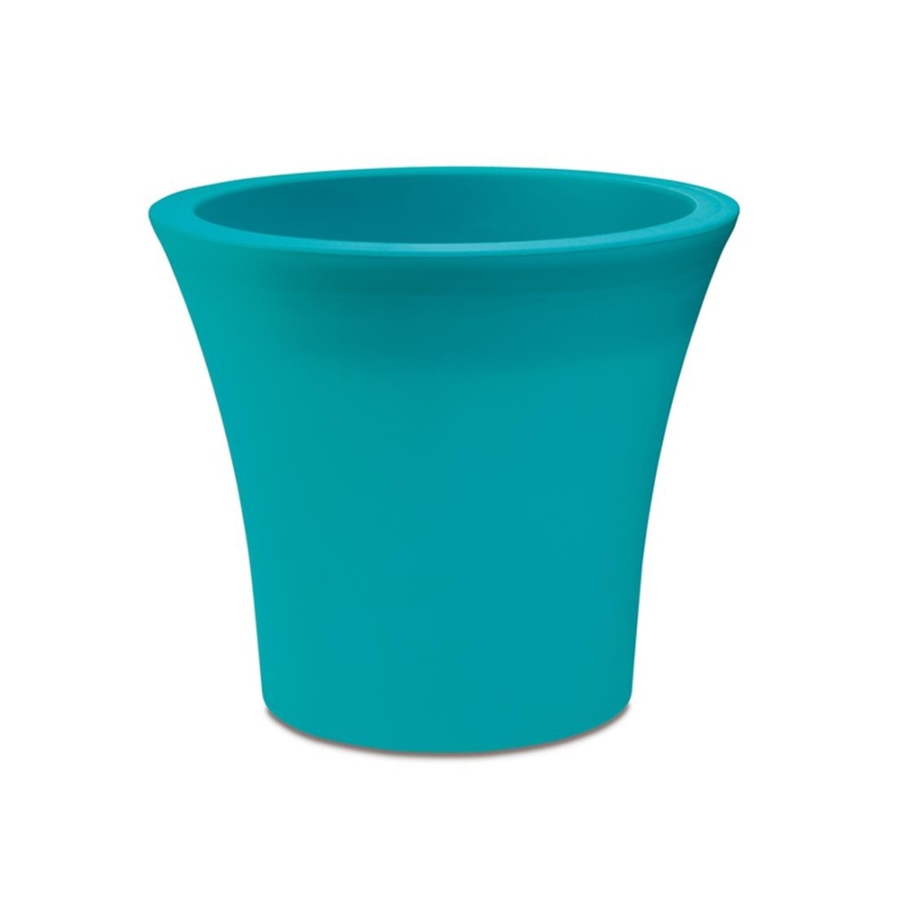 Plastové obaly - Obal plastový  kulatý CITY tyrkysový 25cm