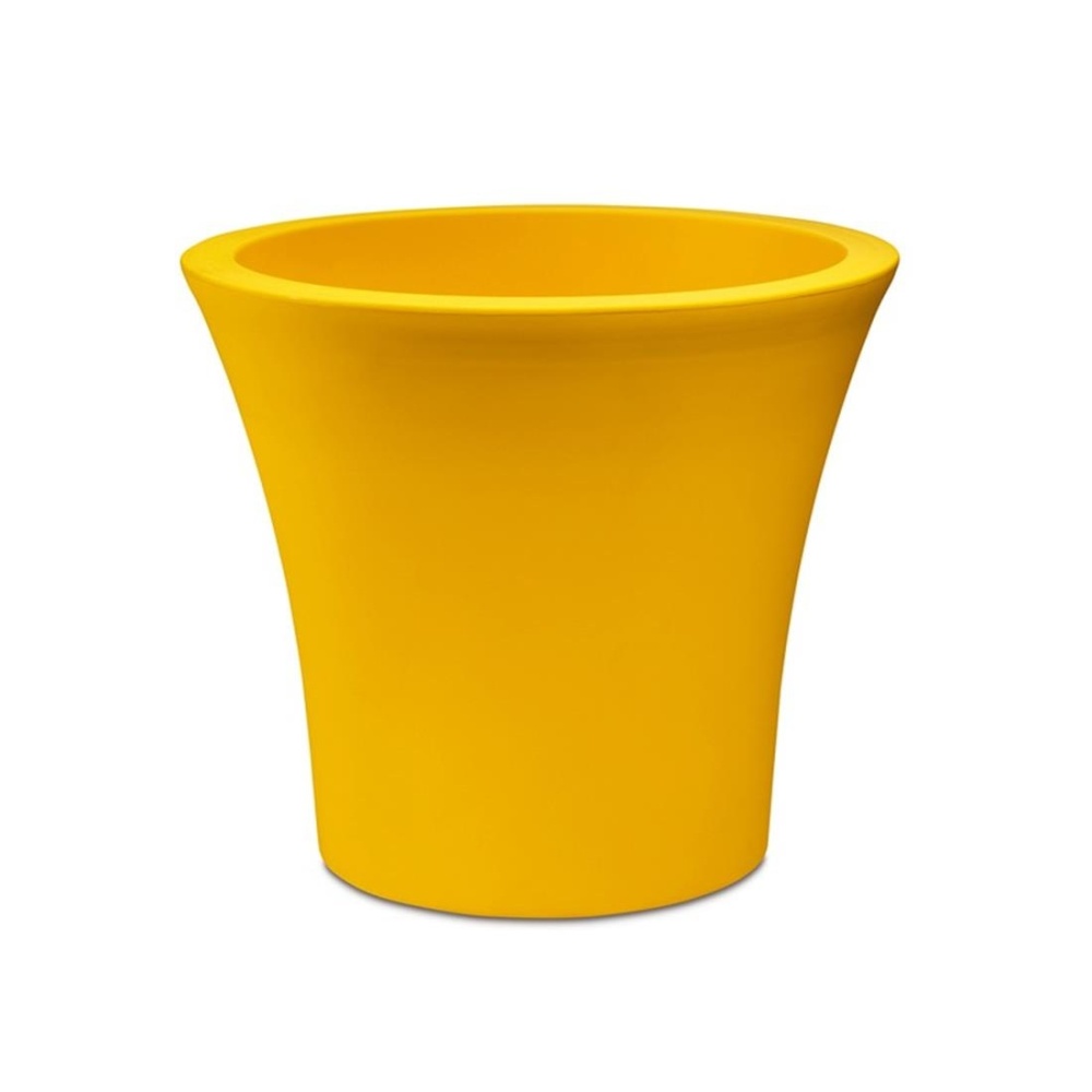 Plastové obaly - Obal plastový  kulatý CITY žlutý 20cm