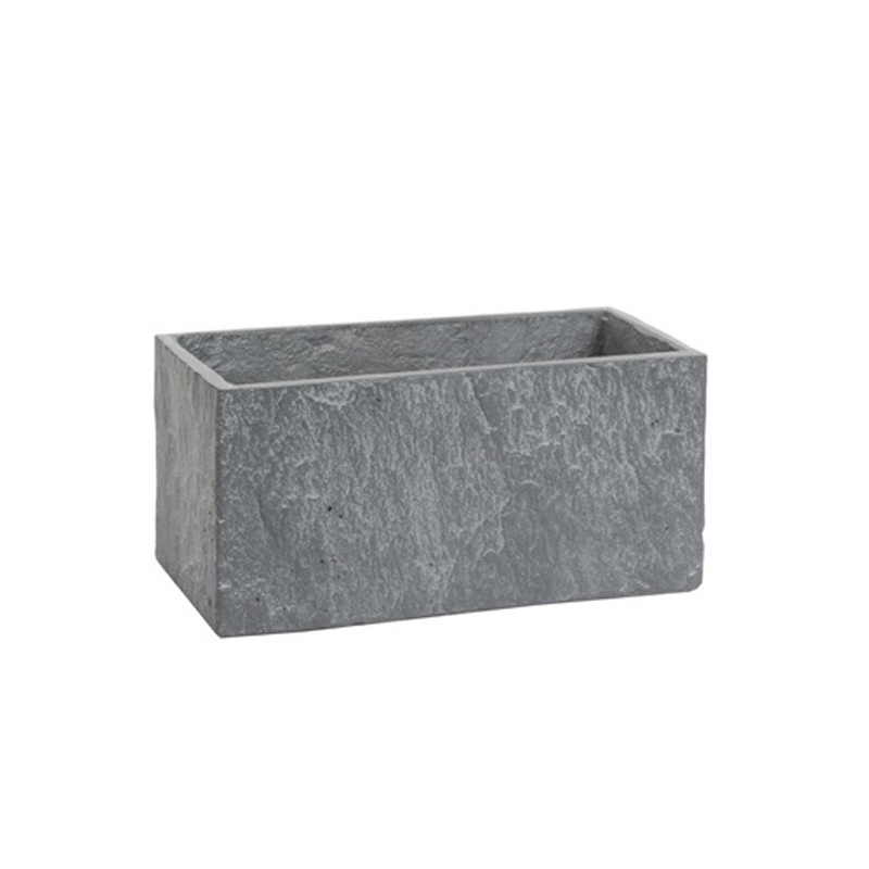 Kompozitní obaly - Obal/truhlík hranatý SLATE cementový 23x11cm