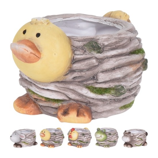 Keramické obaly - Obal tvar zvíře terakota mix 11,3cm