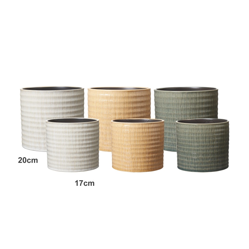 Keramické obaly - Obal válcový kameninový MELODY mix 20cm