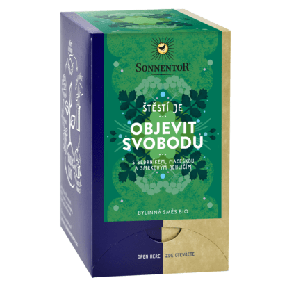 Nápoje - Objevit svobodu ŠTĚSTÍ JE - bylinný čaj BIO porcovaný 18x1,5g Sonnentor
