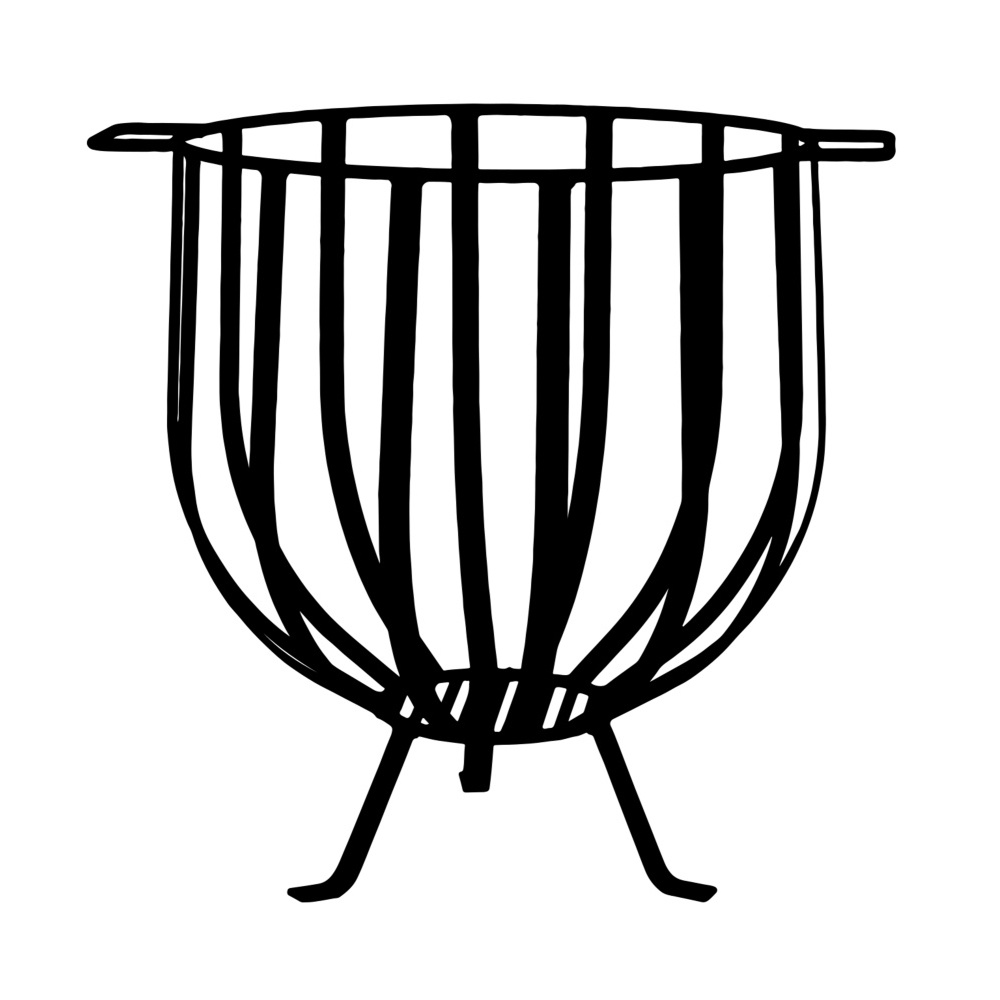 Opory VATAX - Ohniště ADDA 2 ucha kovové černé 52cm