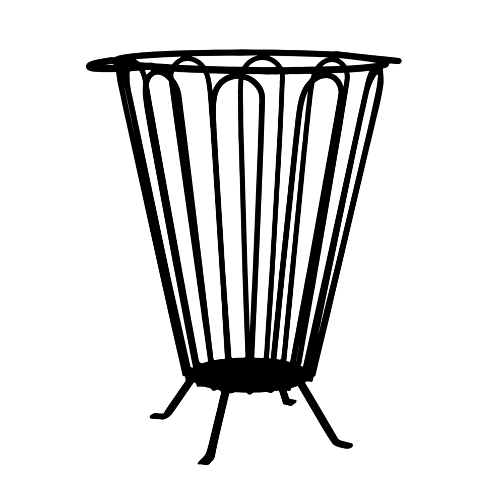 Opory VATAX - Ohniště ARNO 2 ucha kovové černé 62cm