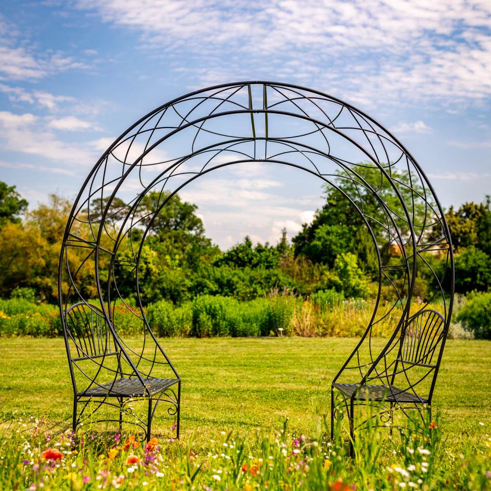 Opora/loubí ARLANZON s lavicemi kovová 225cm-0