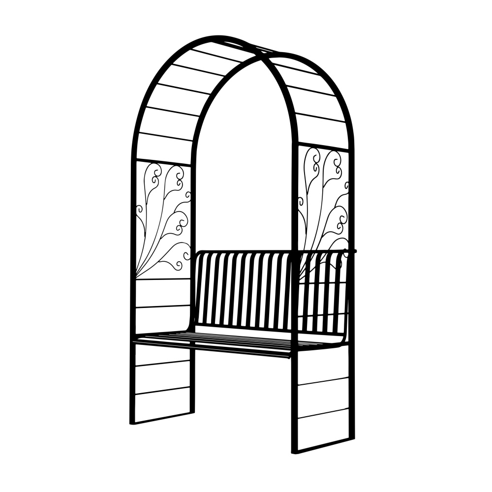 Loubí - Opora/loubí BIDASOA s lavicí kovová 210cm