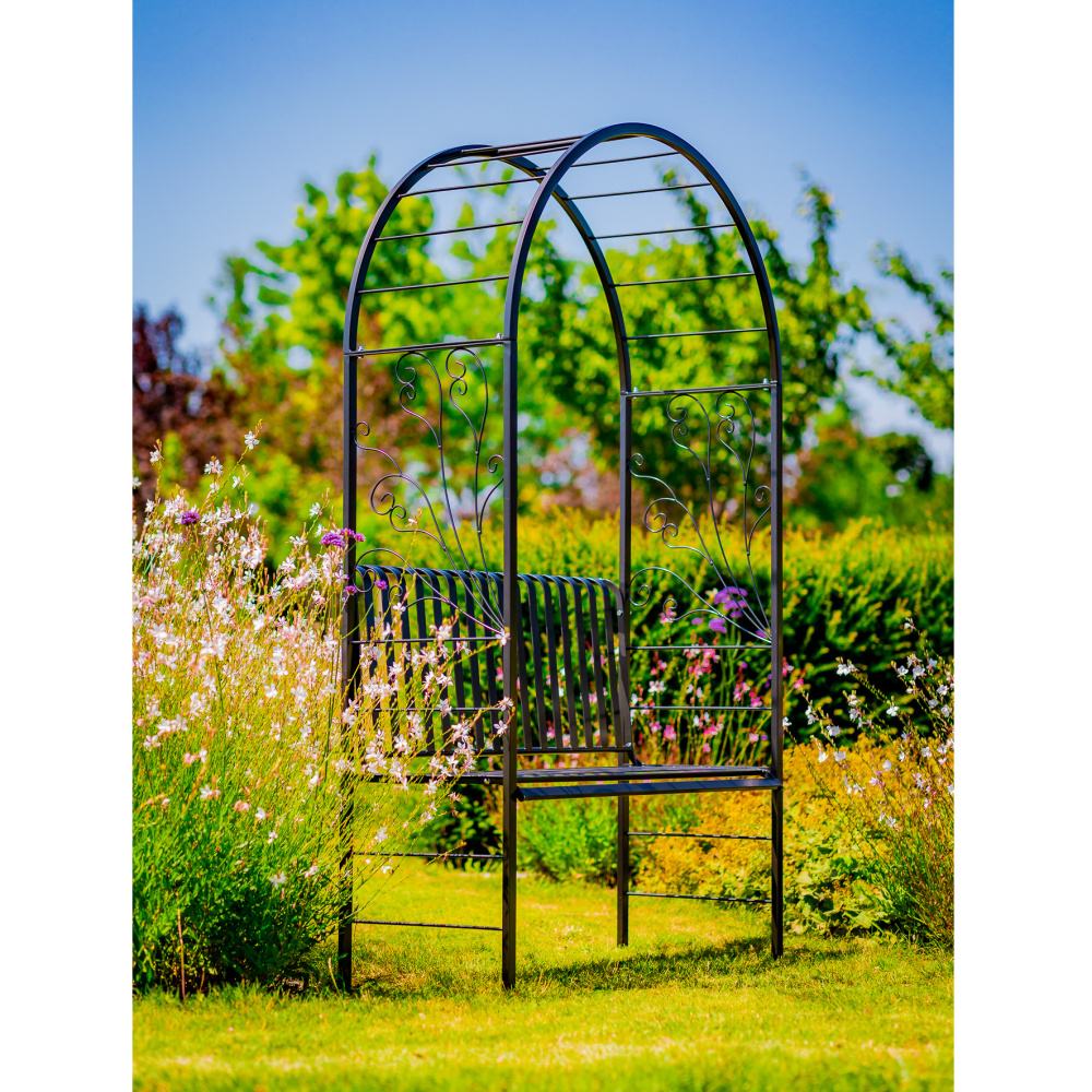 Opora/loubí BIDASOA s lavicí kovová 210cm-0