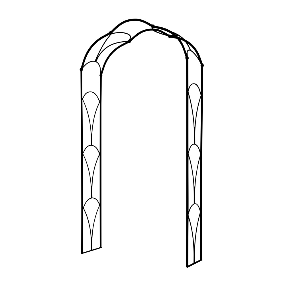 Loubí - Opora/loubí BLEDULE jednoduchá kovová 220cm