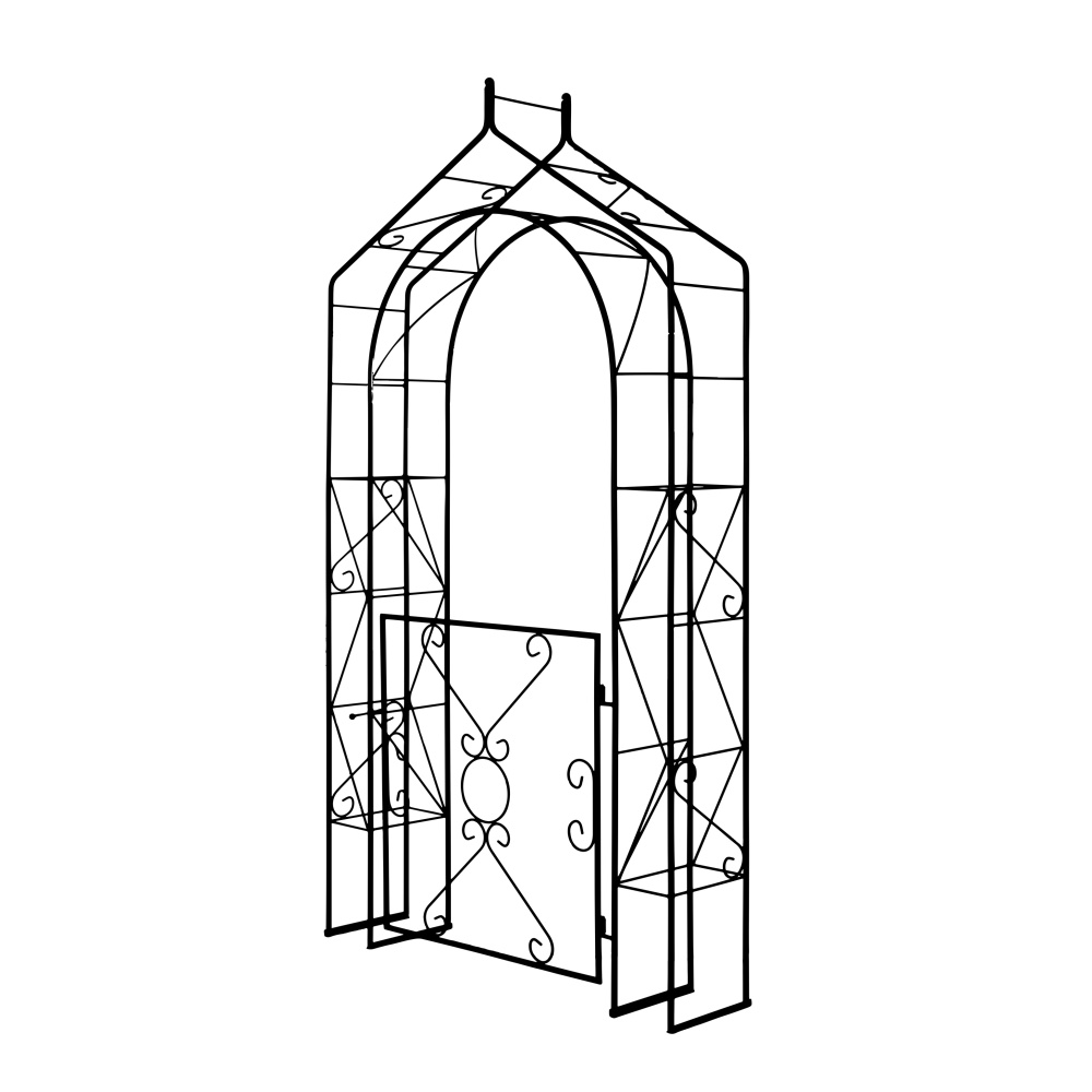 Loubí - Opora/loubí ELSA dvojitá s brankou kovová 250cm
