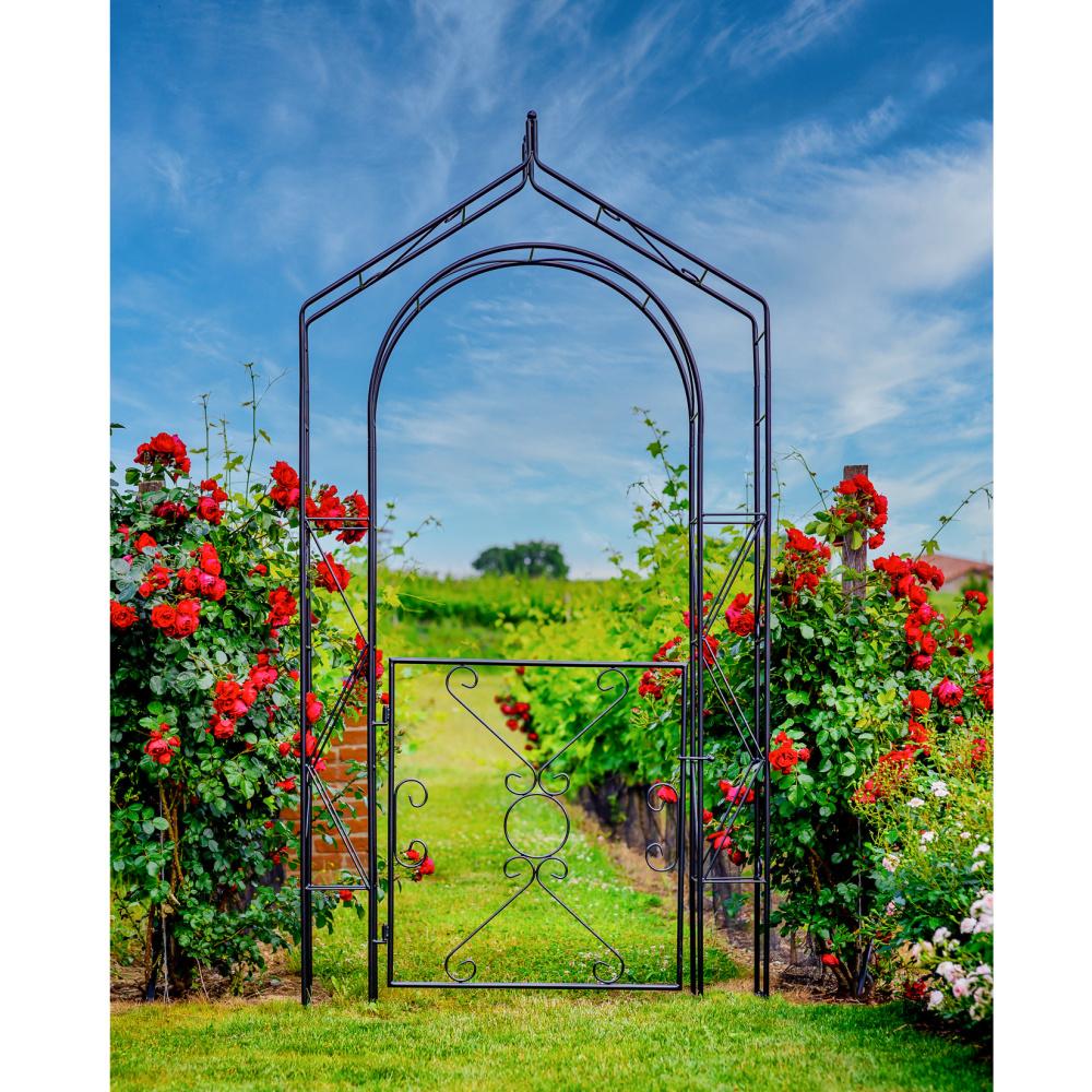 Opora/loubí ELSA dvojitá s brankou kovová 250cm-0