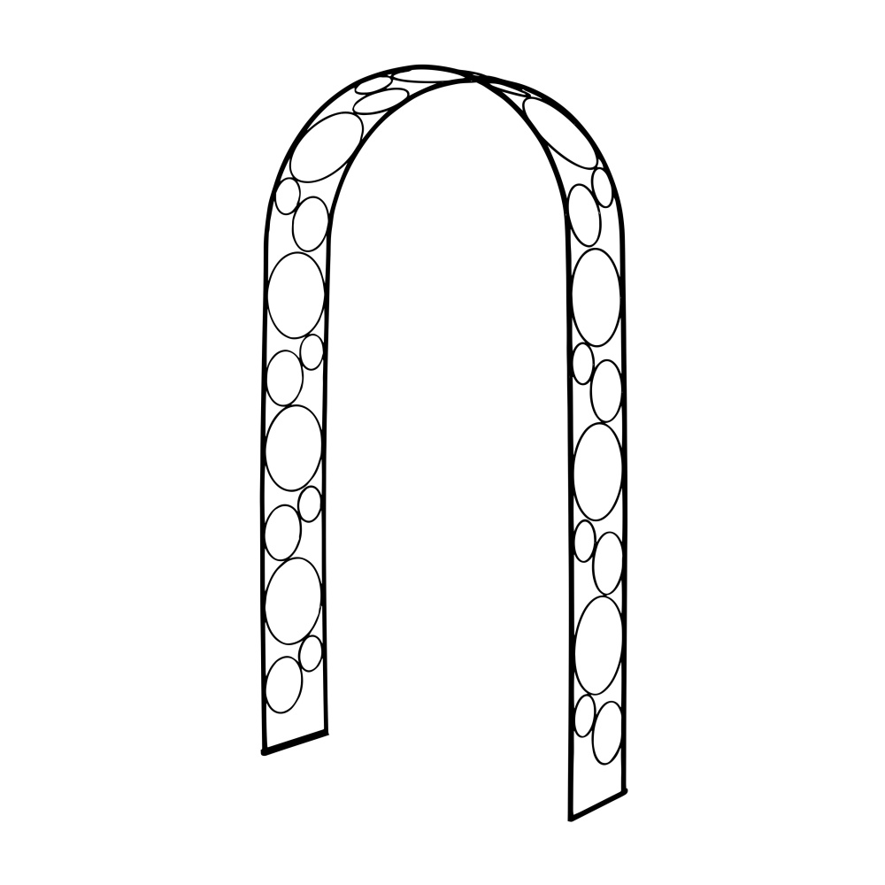 Loubí - Opora/loubí ELVIS jednoduchá kulatá kovová 244cm