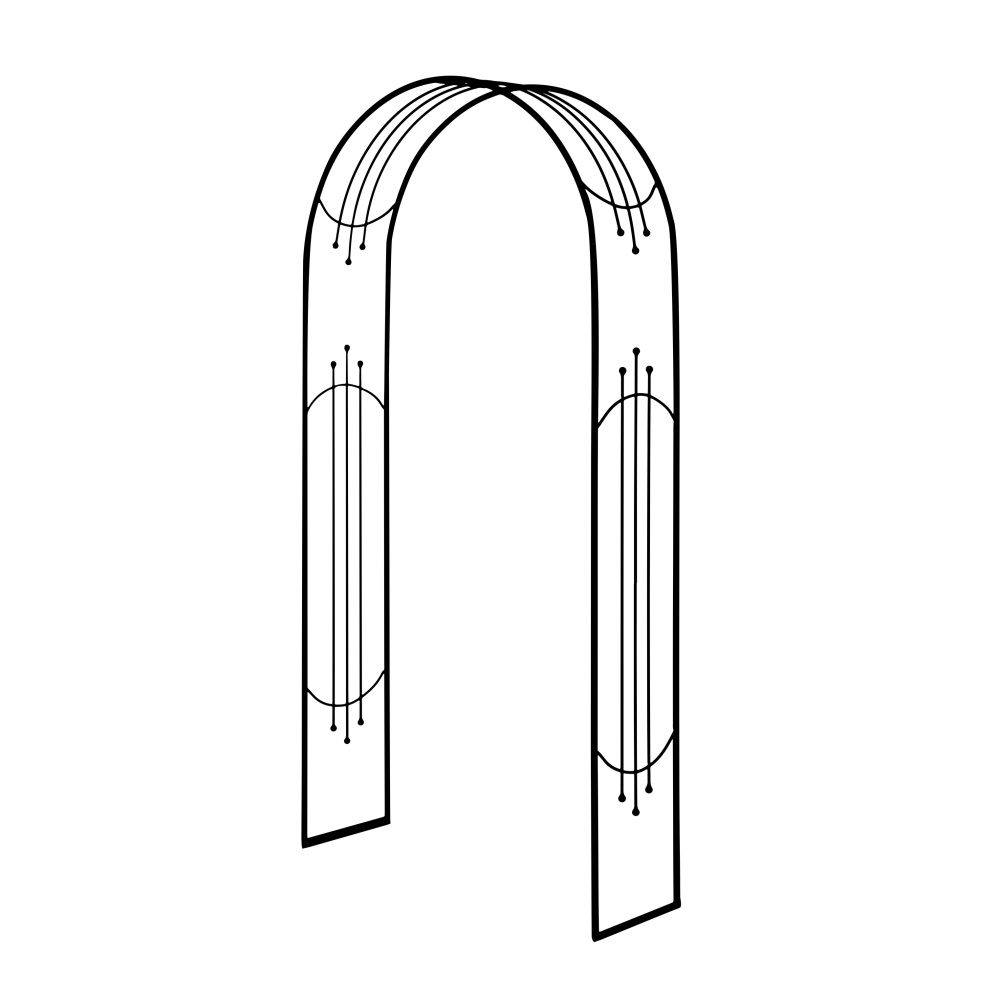 Loubí - Opora/loubí KEITELE jednoduchá kulatá kovová 235cm