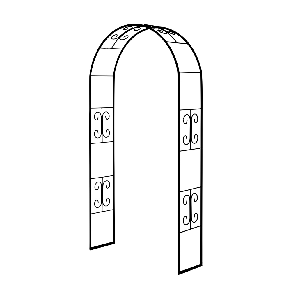 Loubí - Opora/loubí KORINT jednoduchá kulatá kovová 230cm