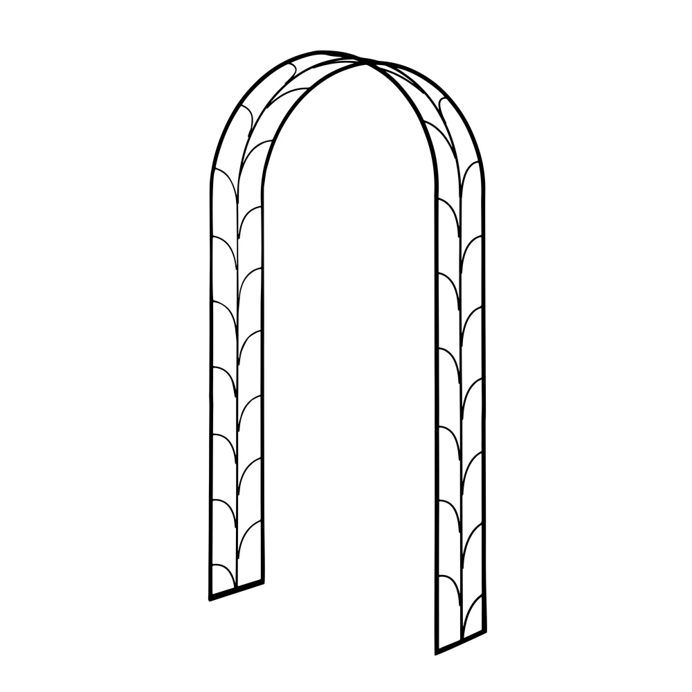 Loubí - Opora/loubí LIANE jednoduchá kulatá kovová 244cm