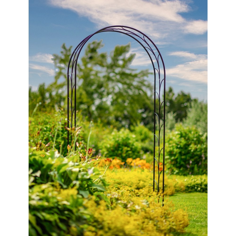 Opora/loubí LIANE jednoduchá kulatá kovová 244cm-0