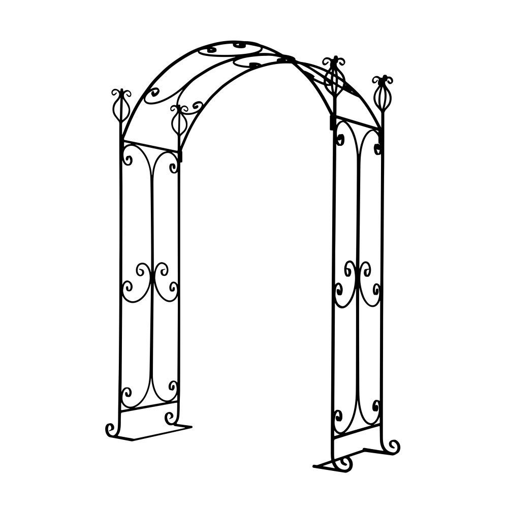 Loubí - Opora/loubí NIDELVA jednoduchá kulatá kovová 216cm