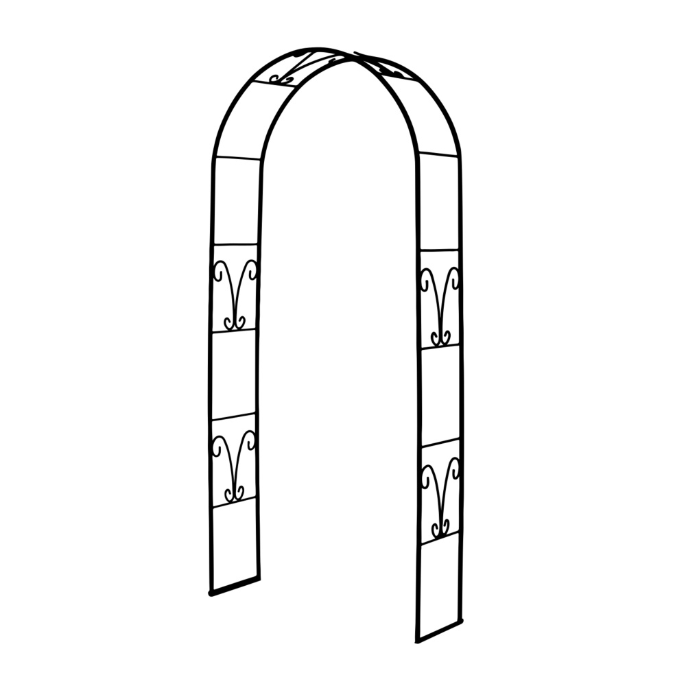 Loubí - Opora/loubí NOLINA jednoduchá kulatá kovová 240cm