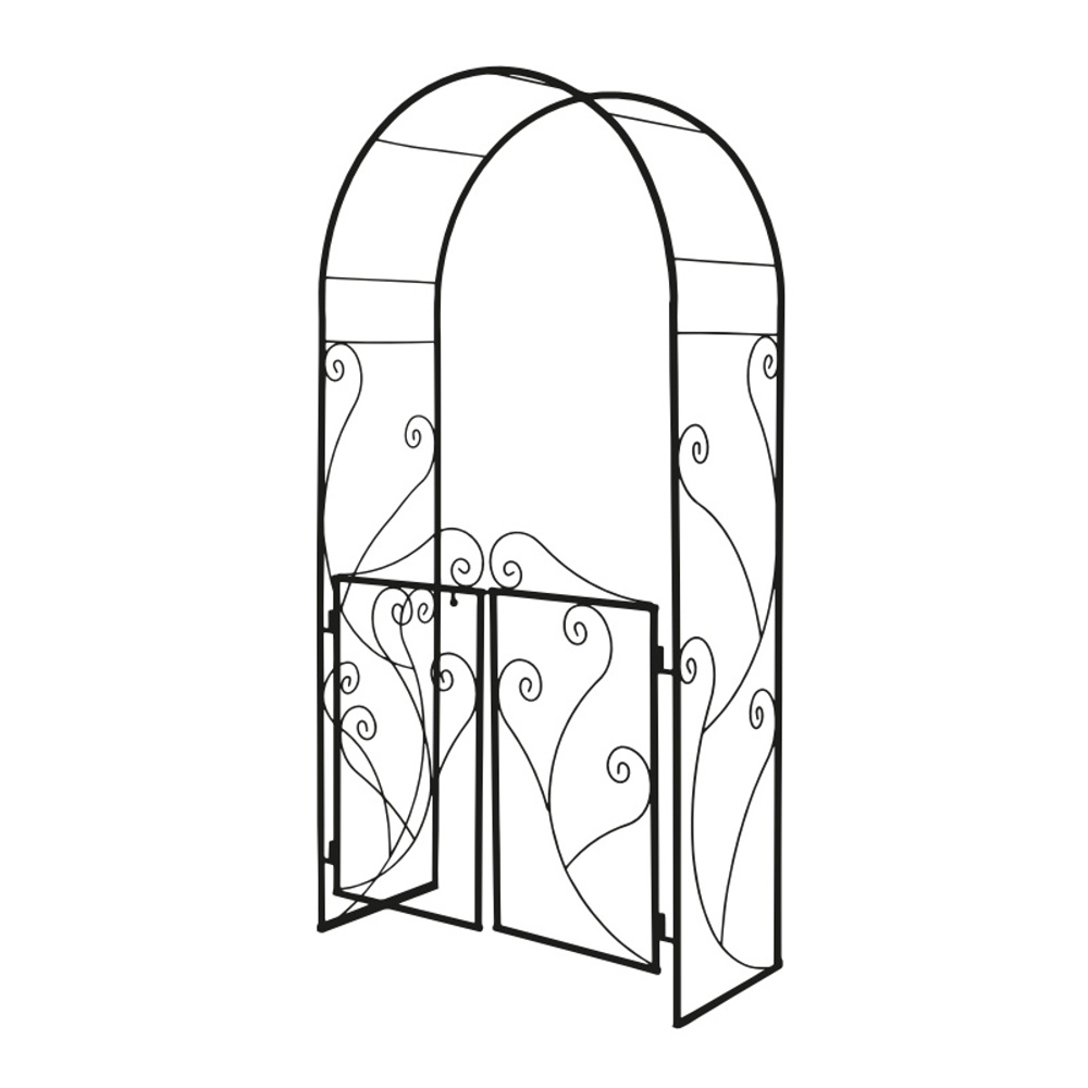Loubí - Opora/loubí ROMANTIK jednoduchá s brankou kovová 233cm