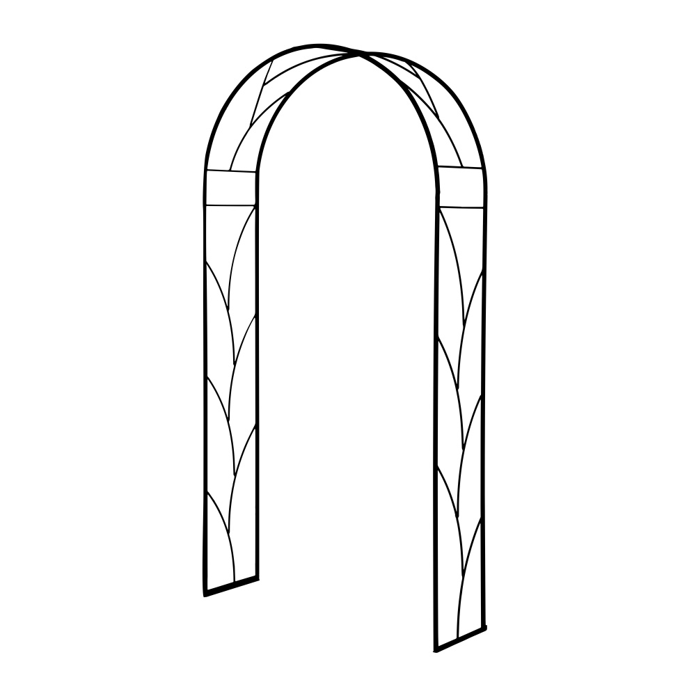 Loubí - Opora/loubí SAMBRE jednoduchá kulatá kovová 230cm