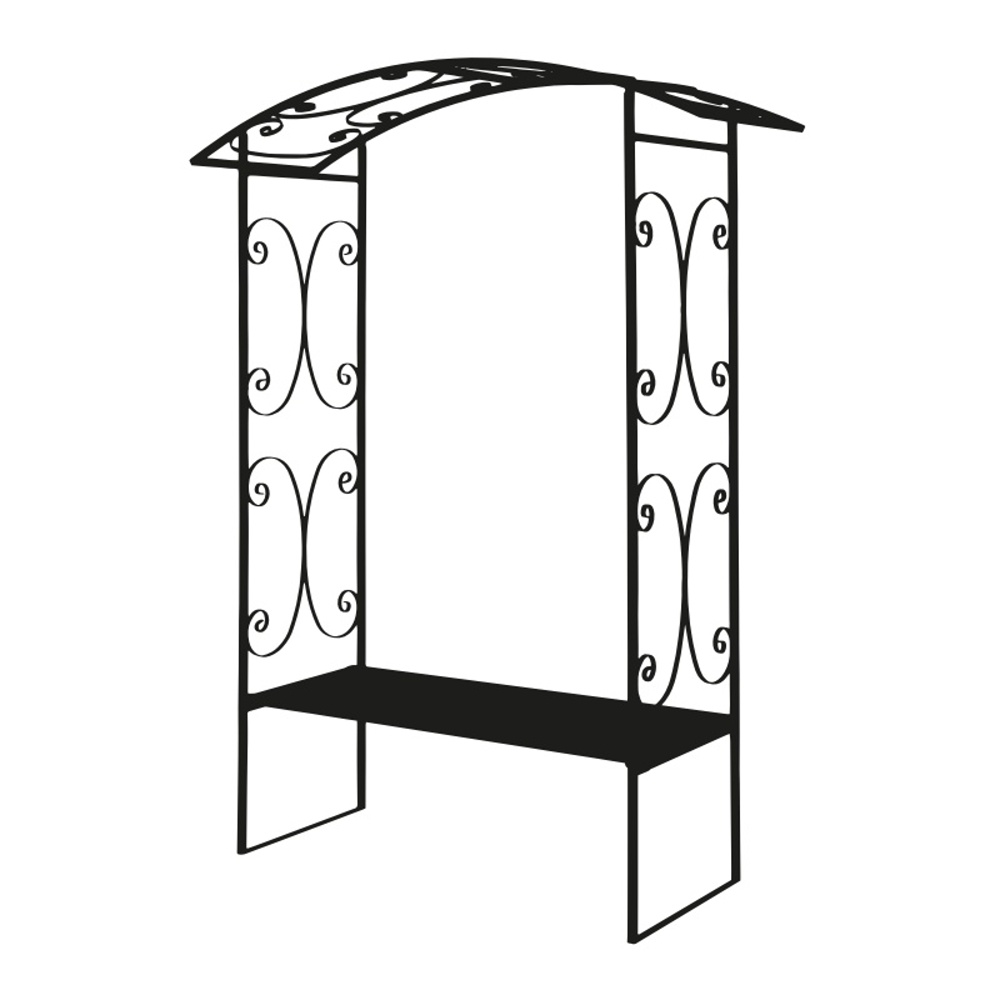 Loubí - Opora/loubí SASKIA s lavicí kovová 225cm