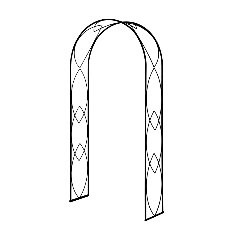 Loubí - Opora/loubí SILJAN jednoduchá kulatá kovová 235cm