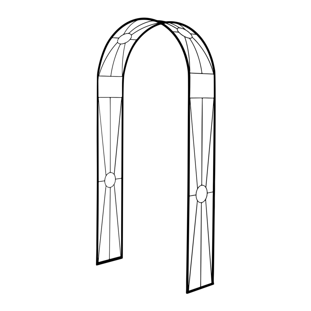 Loubí - Opora/loubí SONNE jednoduchá kulatá kovová 230cm