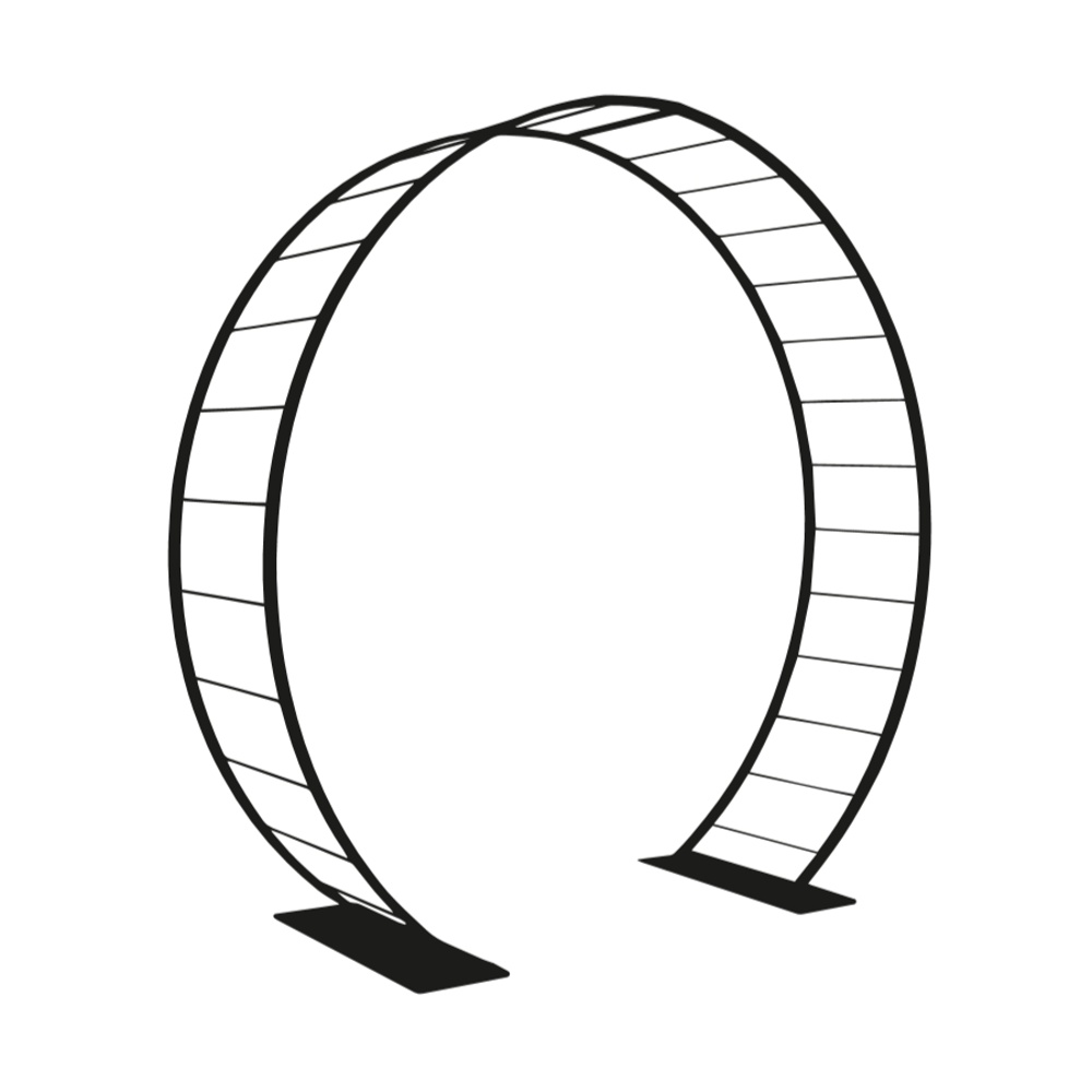 Opory VATAX - Opora/loubí TITUS kovová zlatá 255cm