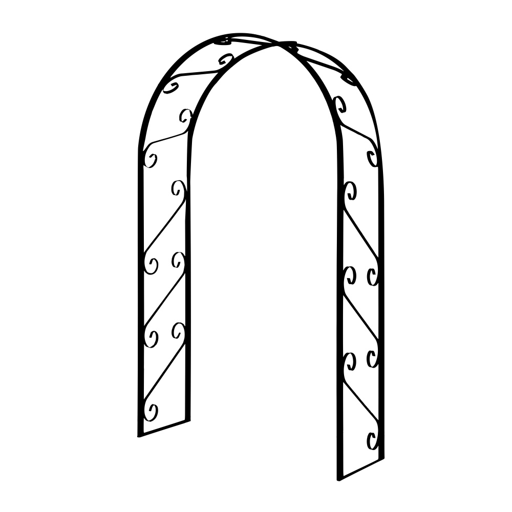Loubí - Opora/loubí URUMEA jednoduchá kulatá kovová 250cm