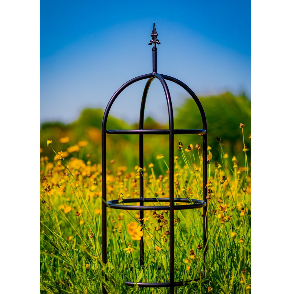 Opora/obelisk DARGLE kulatá se špicí kovová 140/190/240/300cm-4