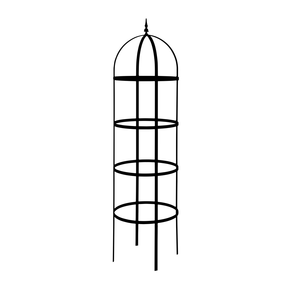 Tvarované 3D opory - Opora/obelisk HORNAVAN kulatá se špicí kovová 100/125/170/200cm