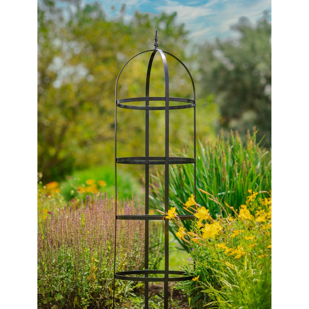 Opora/obelisk HORNAVAN kulatá se špicí kovová 100/125/170/200cm-2