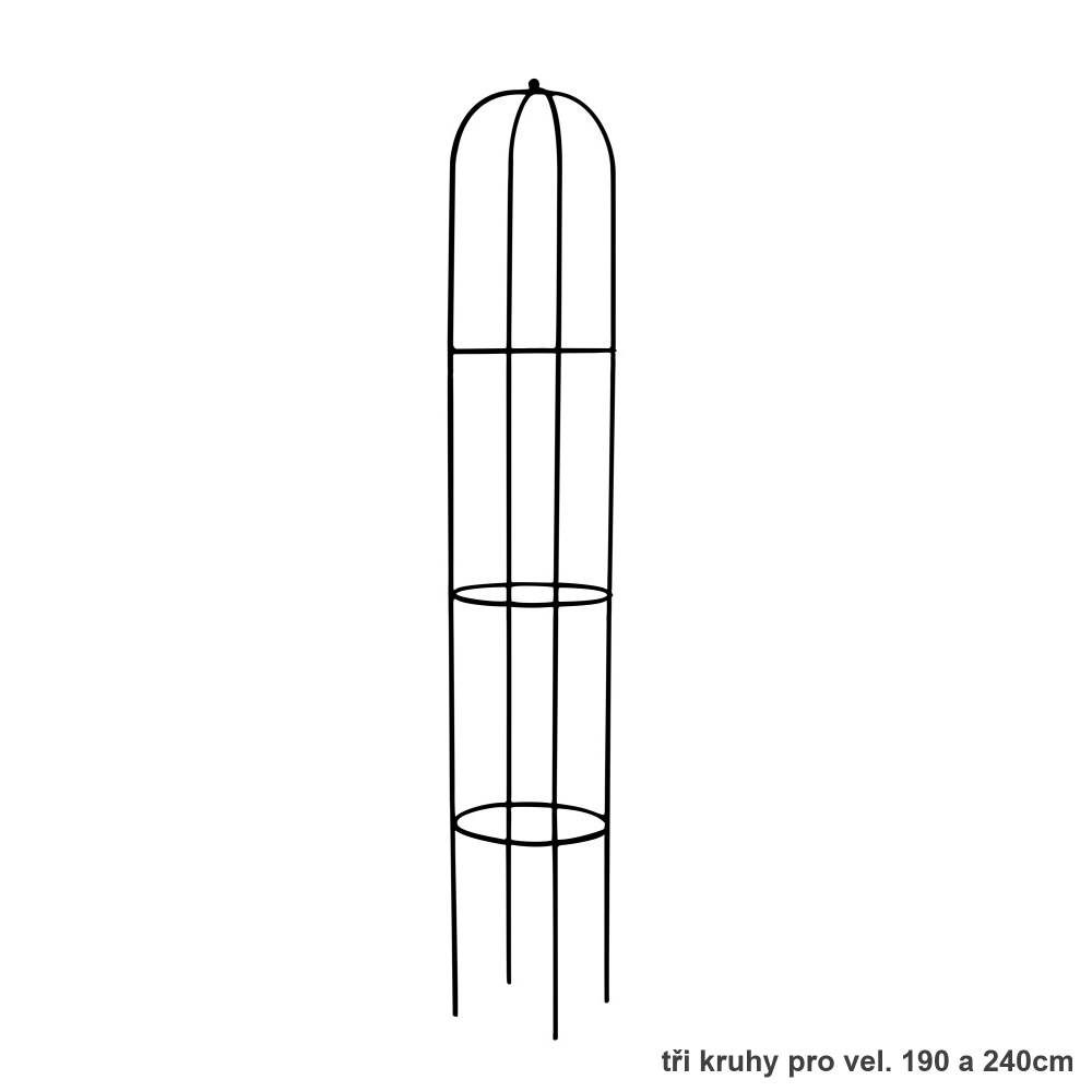 Opora/obelisk MARICA kulatá kovová 90/140/190/240cm-1