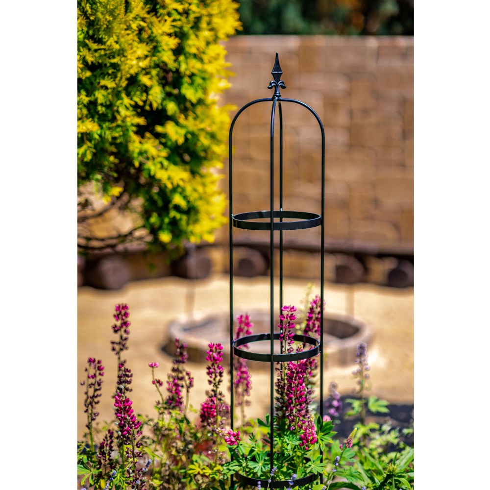 Opora/obelisk MUONIO kulatá se špicí kovová 125/150/175/200/140cm-0