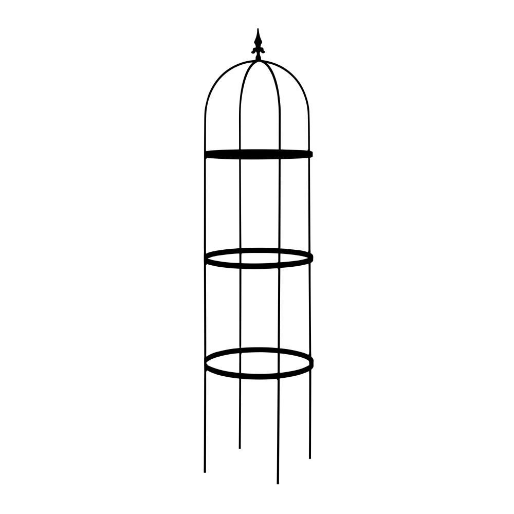 Tvarované 3D opory - Opora/obelisk OULUJOKI kulatá se špicí kovová 160/200cm