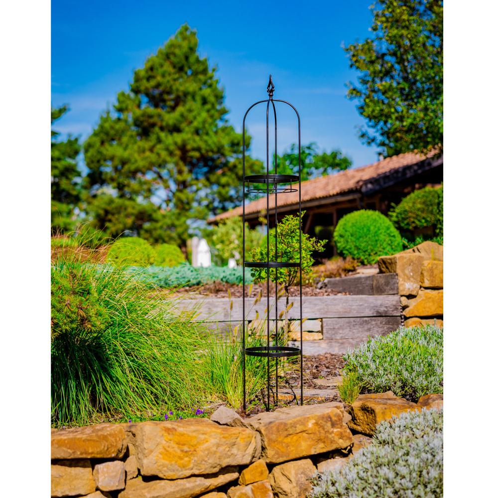 Opora/obelisk TARN kulatá se špicí kovová 125/150/175cm-0