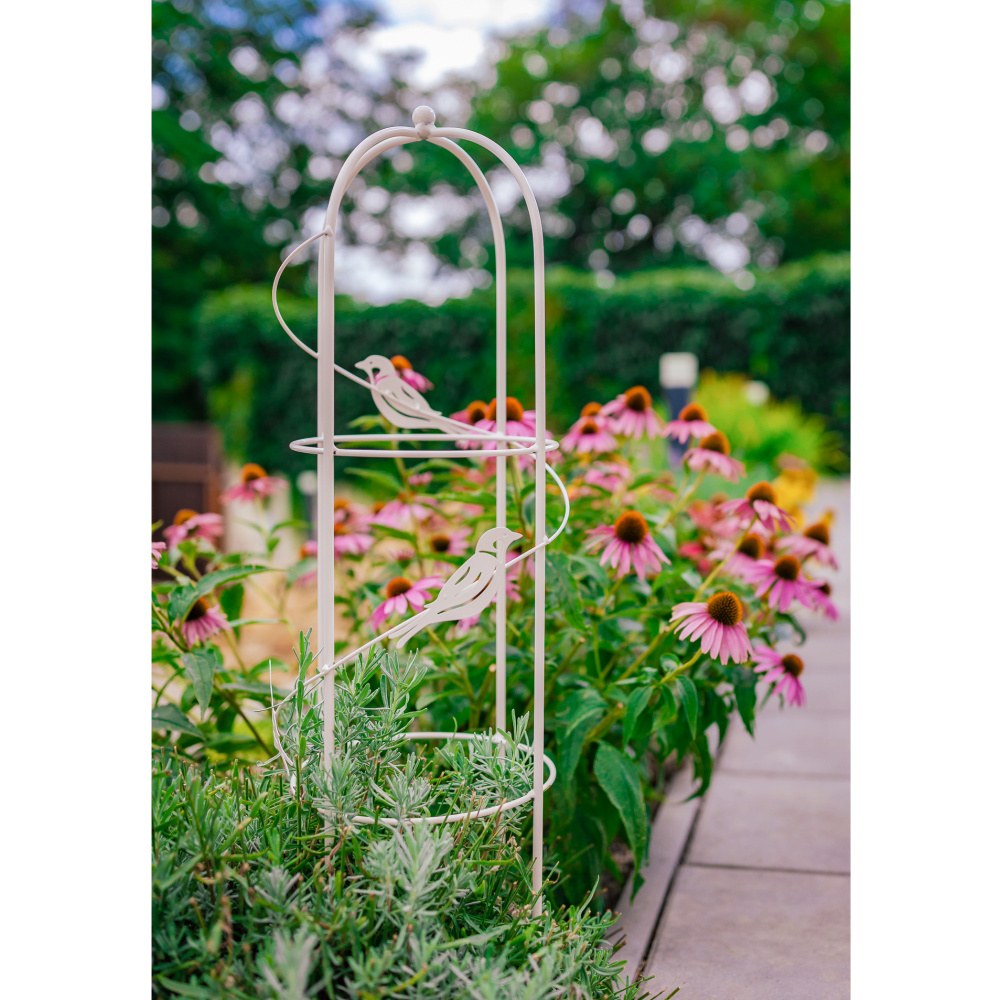 Opora/obelisk VIENNE kulatá s ptáčky kovová 90cm-1